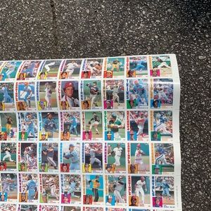 VTG 1984 TOPPS CHEWING GUM UNCUT SHEET BASEBALL